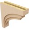 Ekena Millwork 6"W x 24"D x 24"H Thin Rockford Rough Cedar Woodgrain TimberThane Corbel, Primed Tan CORUR06X24X24ROCRCPR - alternate 5